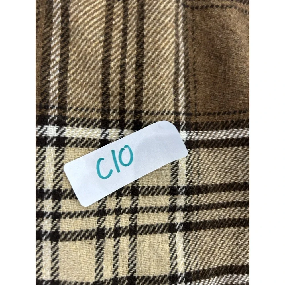 JGH Vintage Womens Wool Twill Brown Plaid Skirt‎ Size M Academia Preppy Heritage